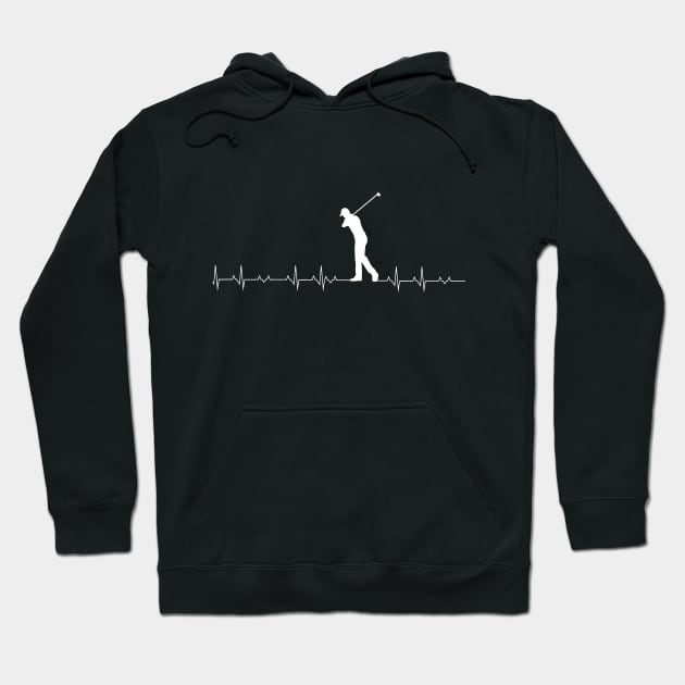 Golf Heartbeat Hoodie by captainmood